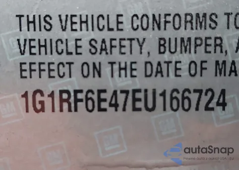 2014 Chevrolet Volt from USA, damaged, VIN 1G1RF6E47EU166724